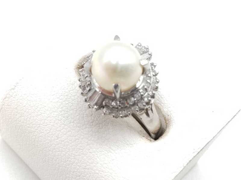 宝石買取 リング Pt900 パール 